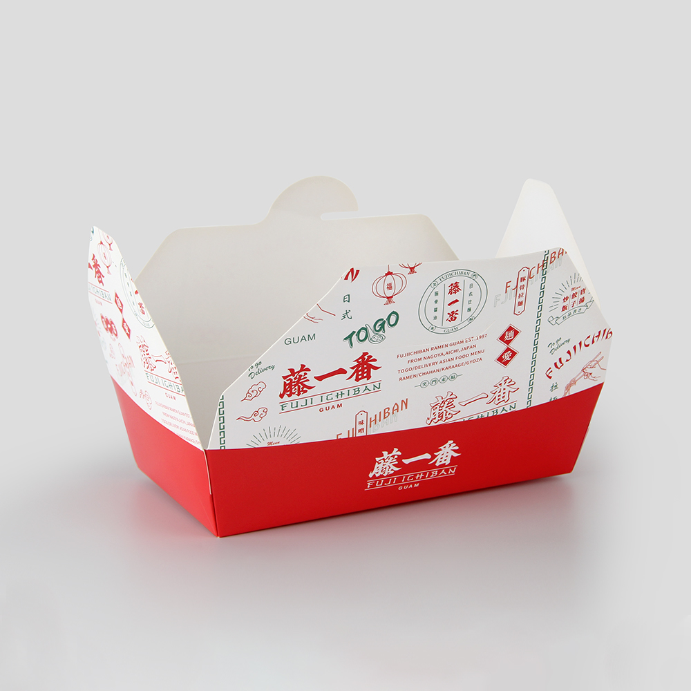 Chinese Meal Box Classic Folded Leak-Proof Wire-Handle for Restaurants ...
