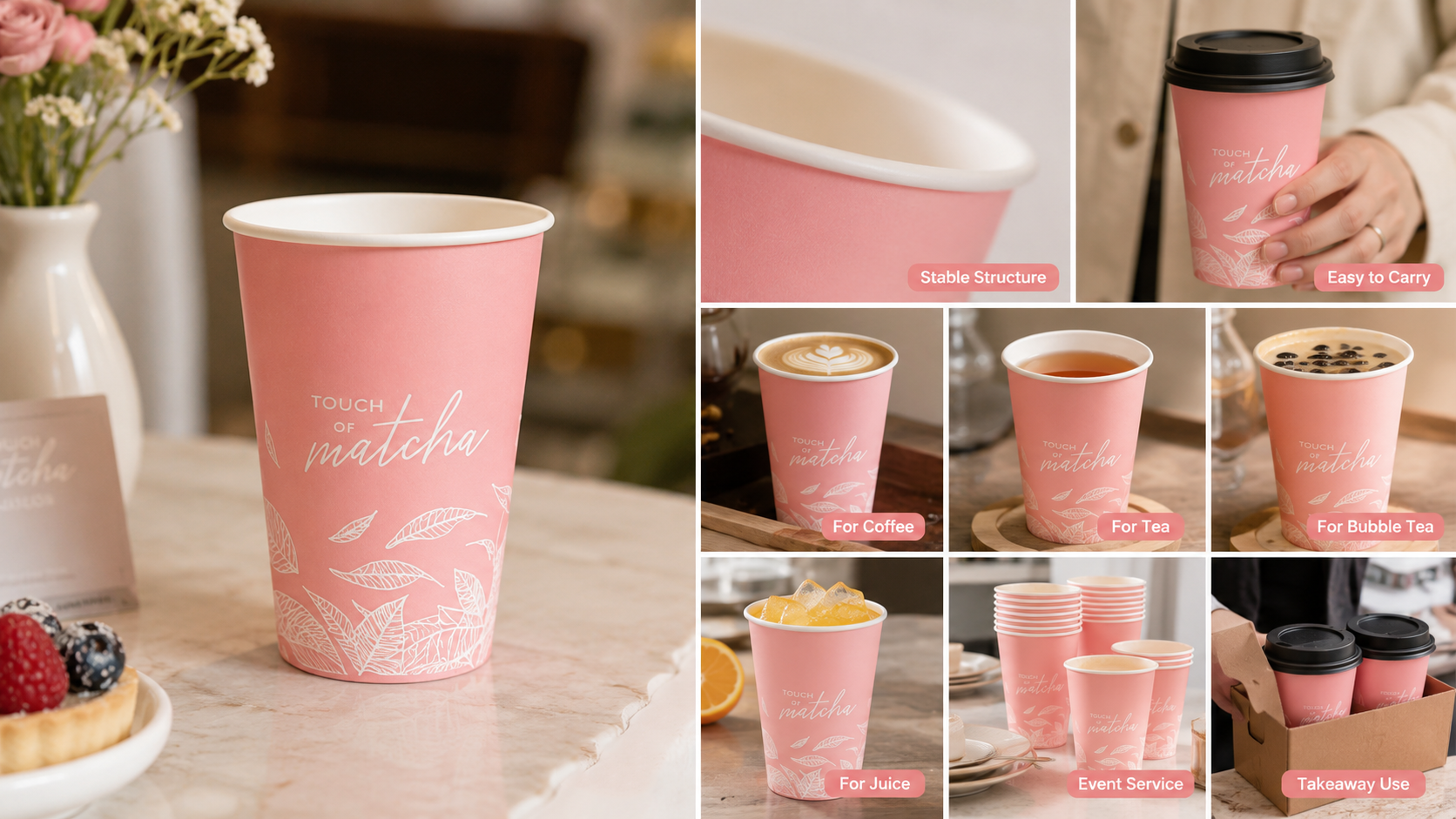 10oz Paper Cup Disposable Durable Eco Friendly