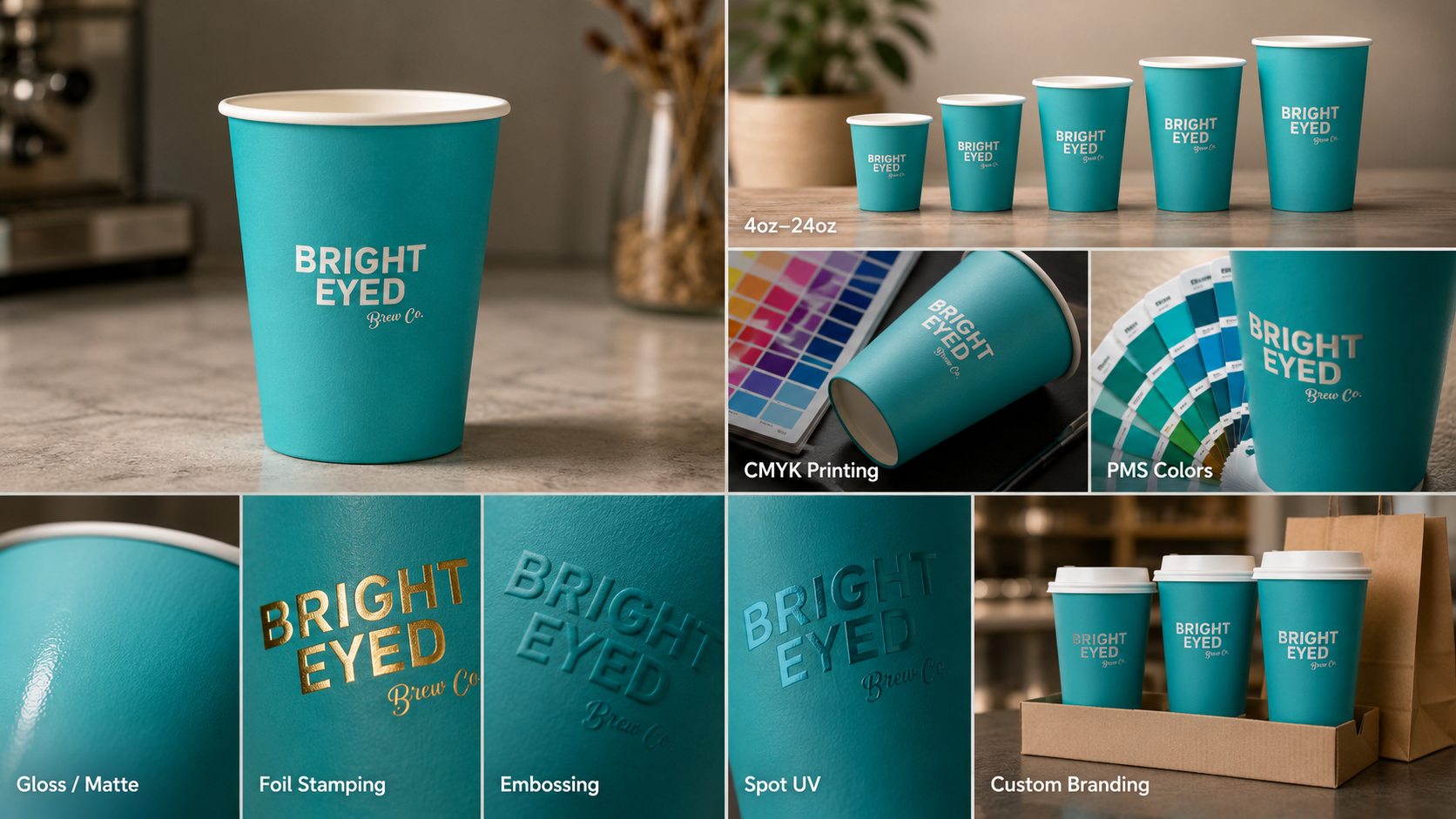 10oz Paper Cup Disposable Durable Eco Friendly