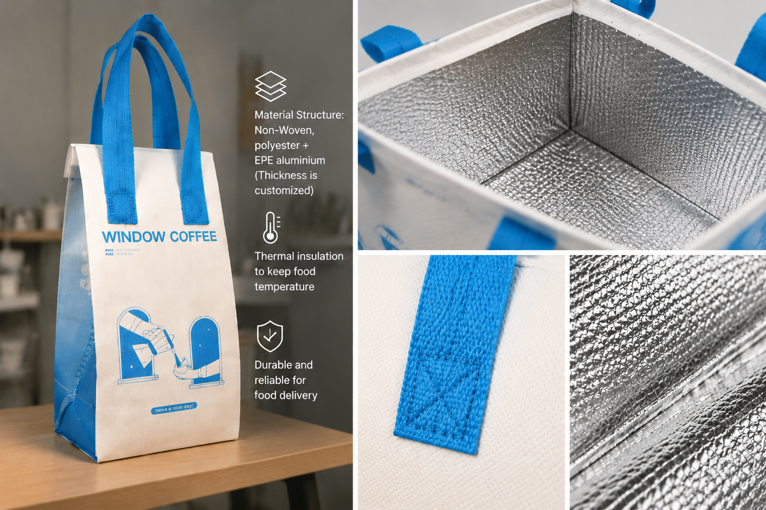 Affordable Non-Woven Thermal Bags for Takeout Packaging