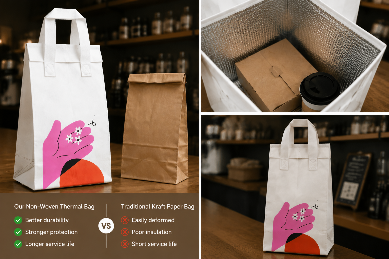 Affordable Non-Woven Thermal Bags for Takeout Packaging