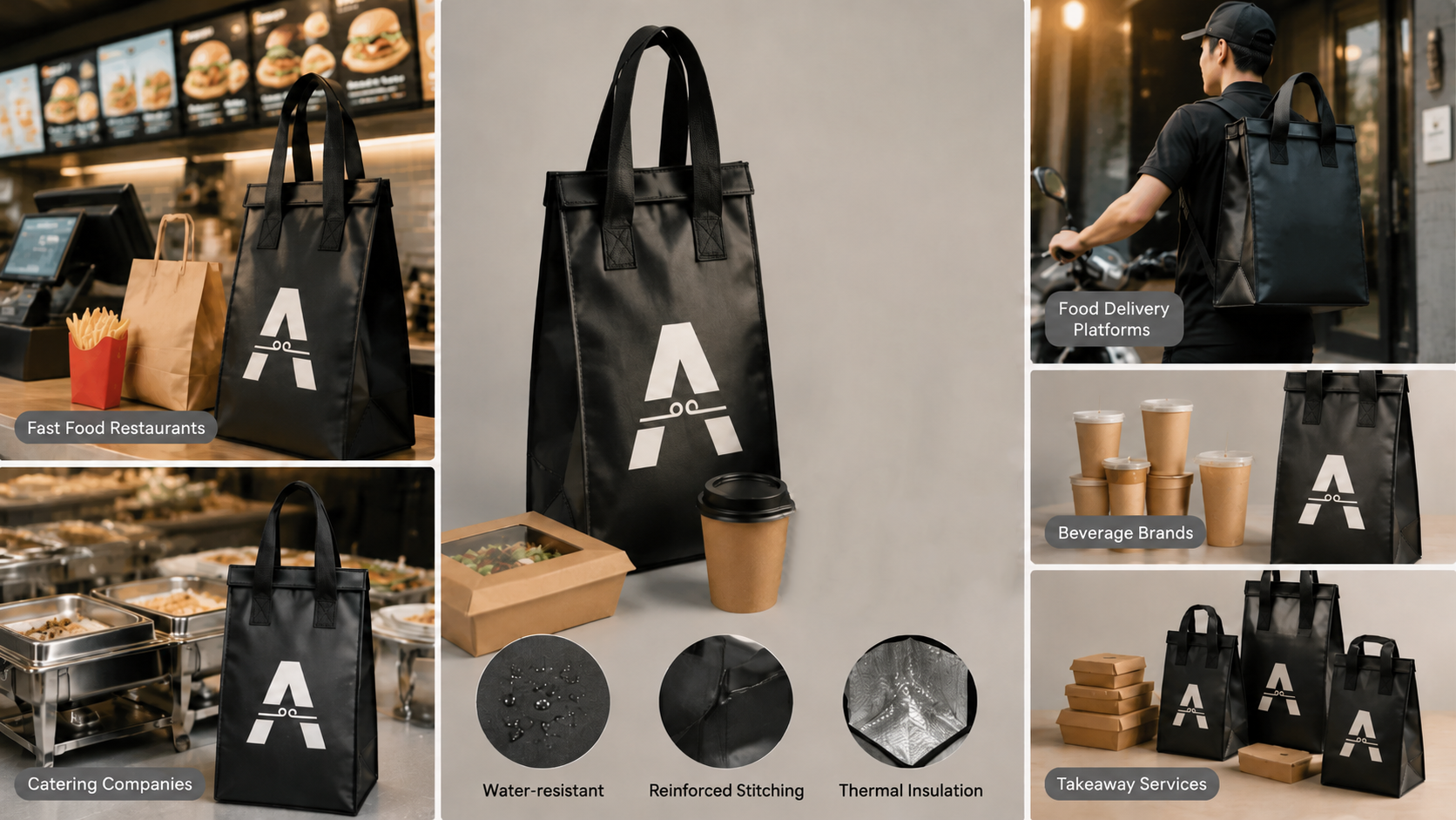 Affordable Non-Woven Thermal Bags for Takeout Packaging