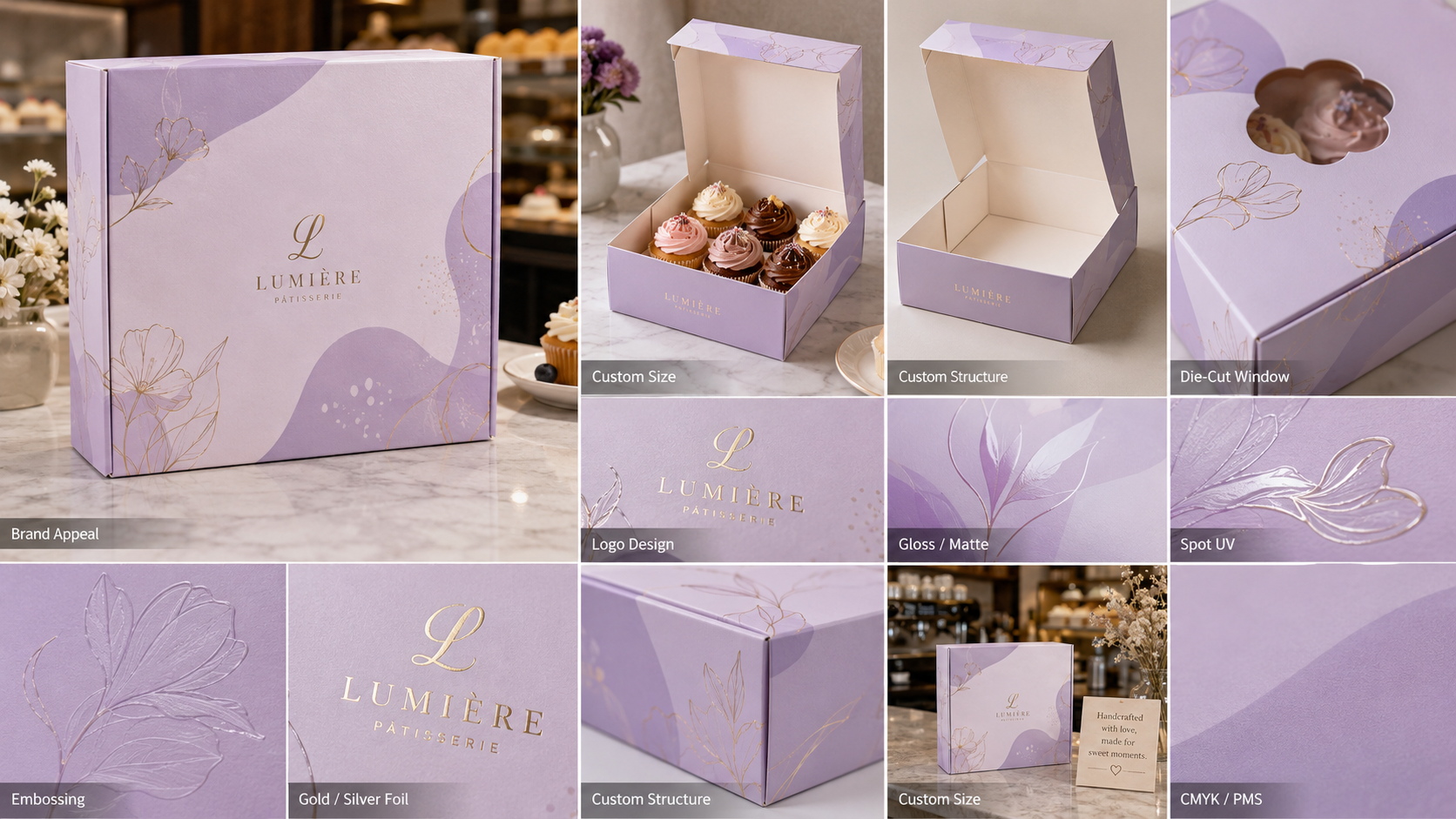 Biodegradable Bento Box Cake and Cupcake Box Paper Box For Cake Packaging-3