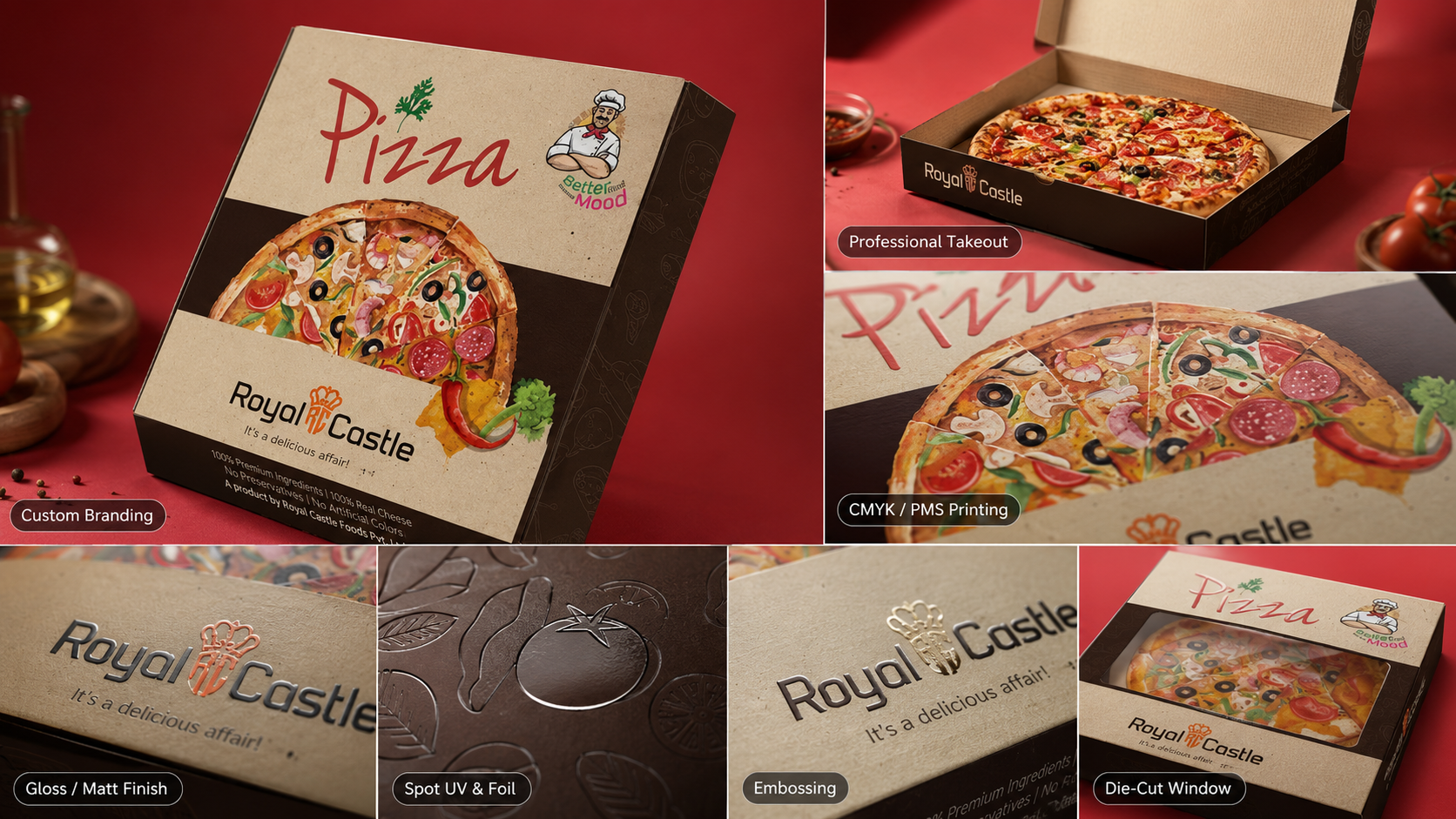 Branded Pizza Boxes for Professional Takeout Packaging-2