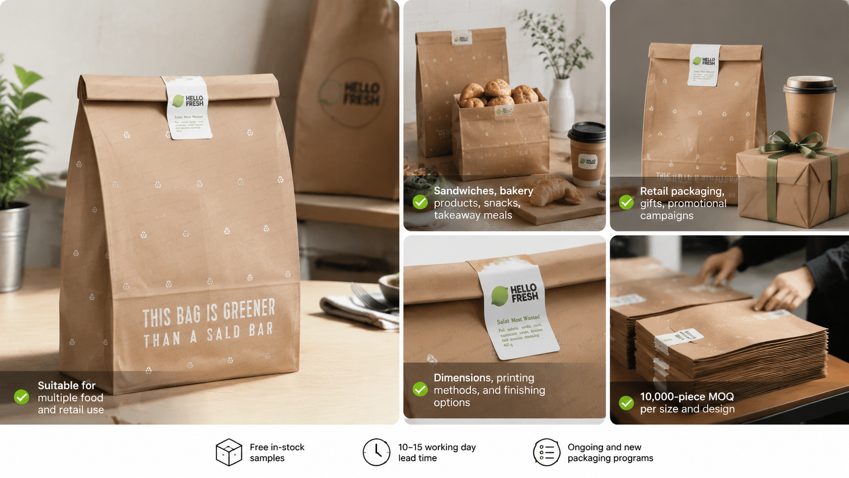 Burger Paper Bag Grease-Resistant Takeaway & Fast Food Packaging-4