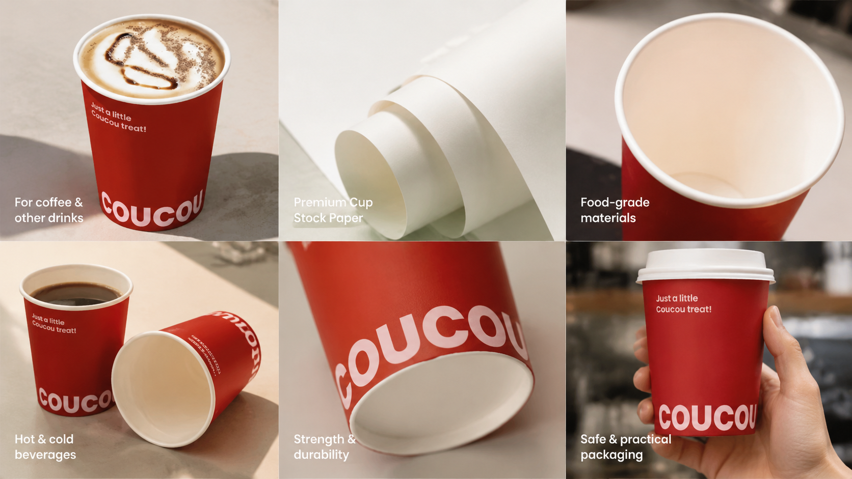 Cappuccino Takeaway Cup for Frothy On-the-Go Coffee Packaging-1
