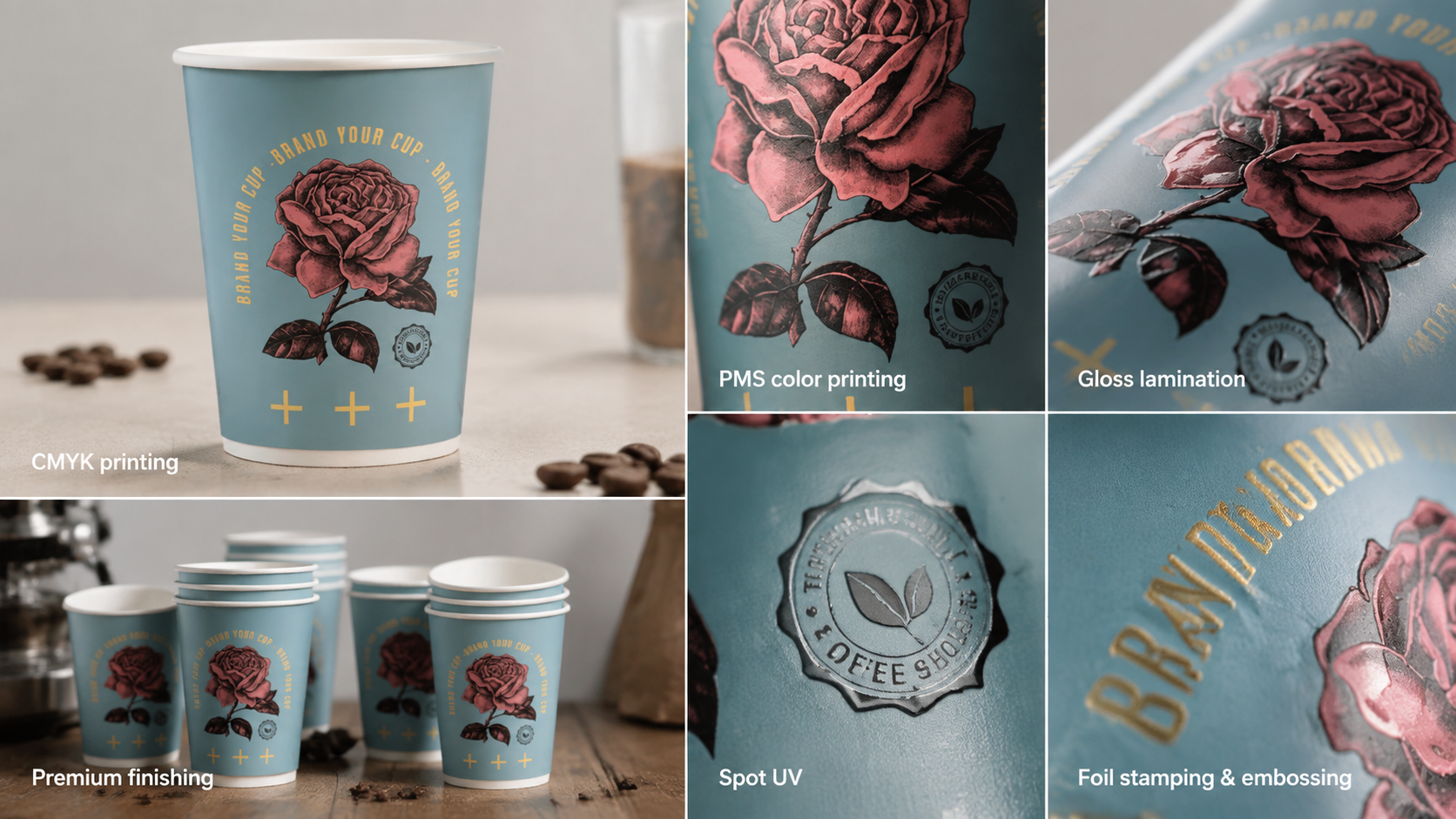 Cappuccino Takeaway Cup for Frothy On-the-Go Coffee Packaging-2