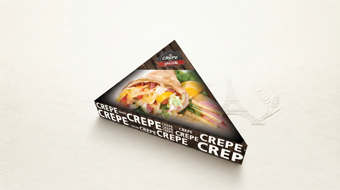 Custom Biodegradable Manufacture Logo Customized Crepes Packaging French Ocolibrir Trade Crepe Box