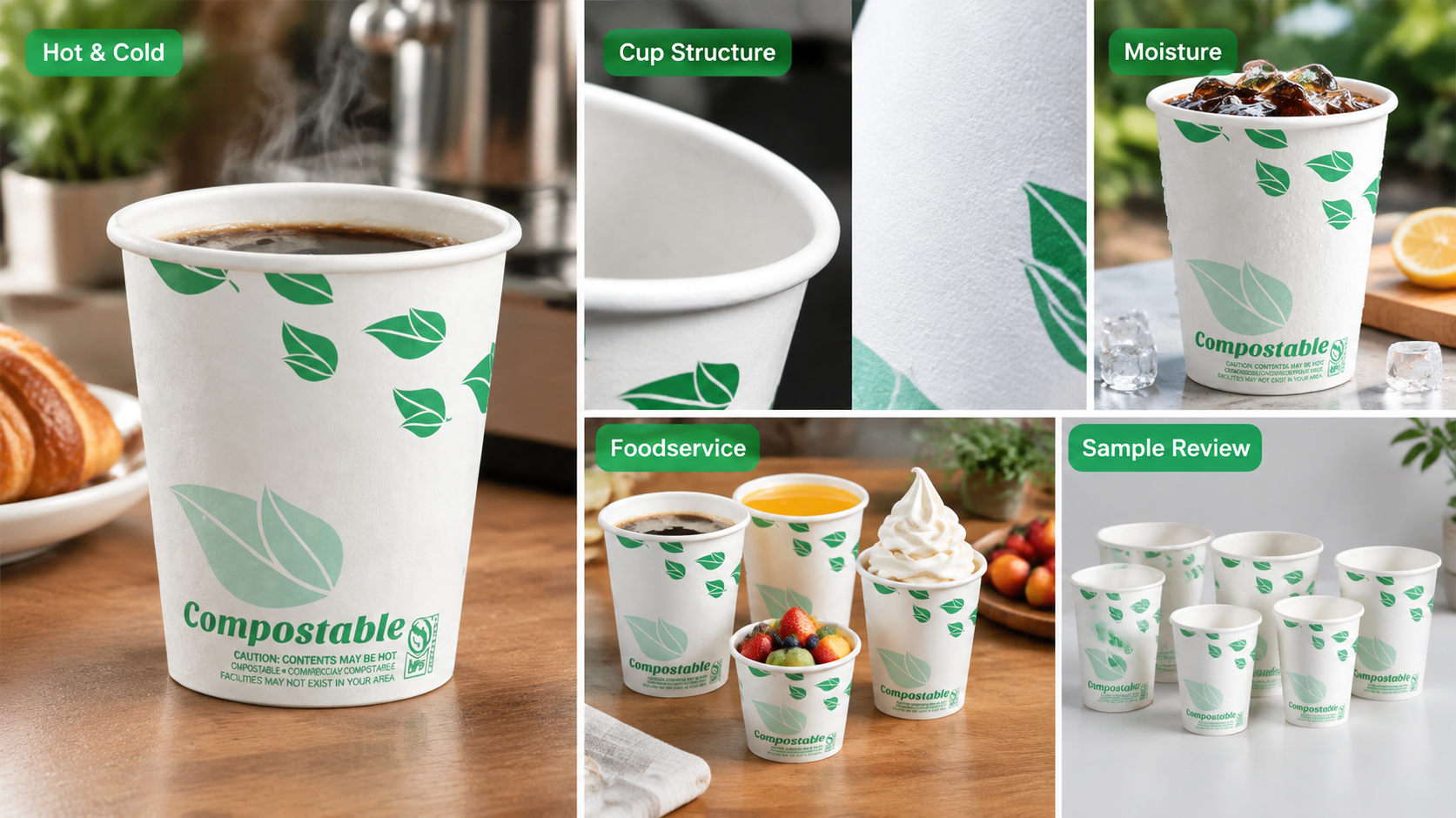 Custom Compostable Eco-Friendly Takeaway Paper Cups-4