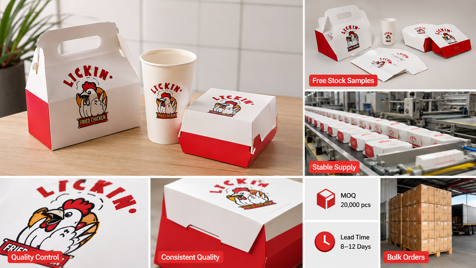 Custom Design Branded Fast Food Takeaway To Go Packaging with Logo-4