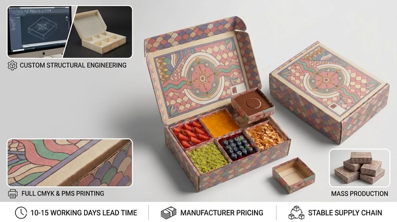 Custom Dessert Boxes with Individual Inner Boxes for Bakery7