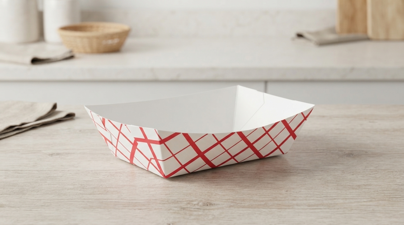 Custom Disposable Fast Food Restaurant Paper Food Packaging Boat Fries Tray for Food