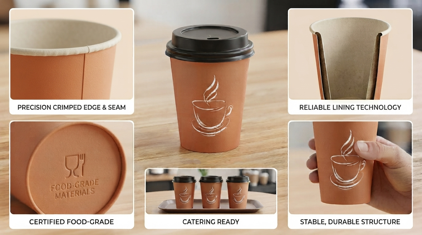Custom Disposable Hot Tea Cups for Takeaway and Catering