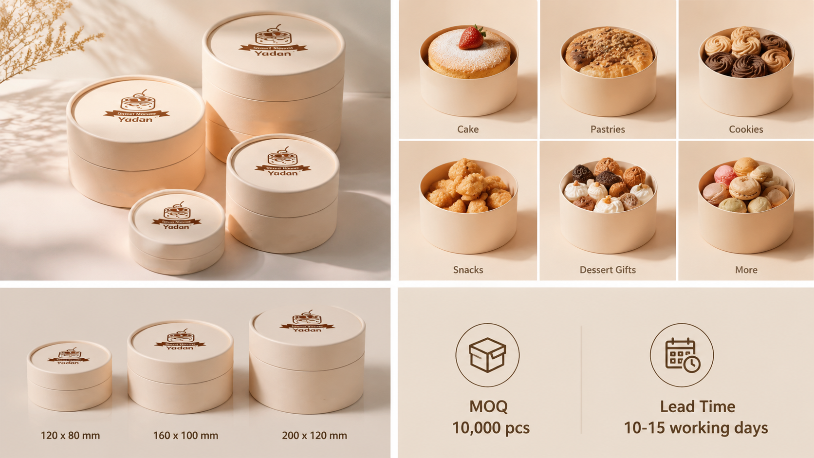 Custom Eco-Friendly Cake Paper Tube Wholesale