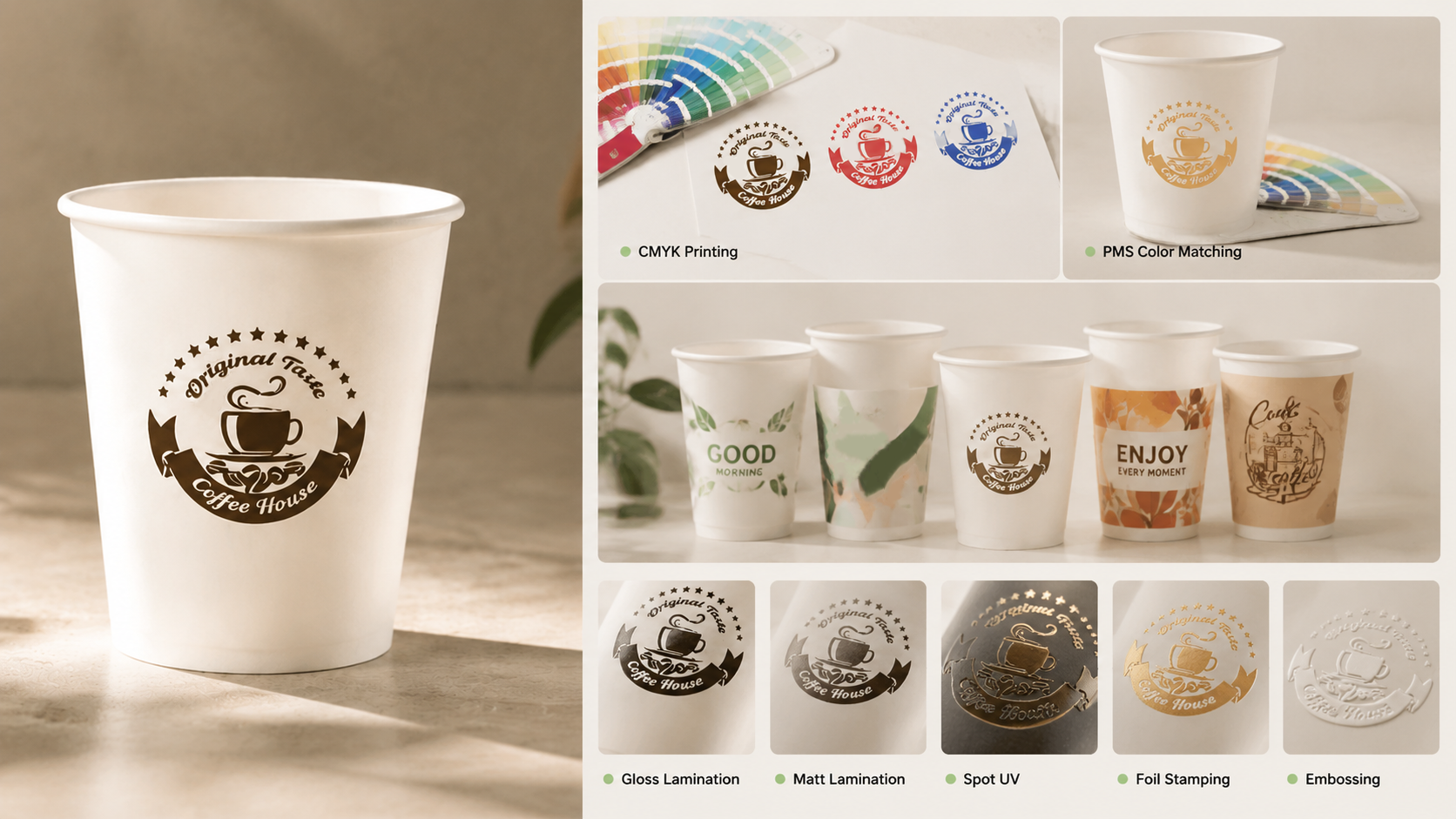 Custom Eco-Friendly Tea Paper Cups