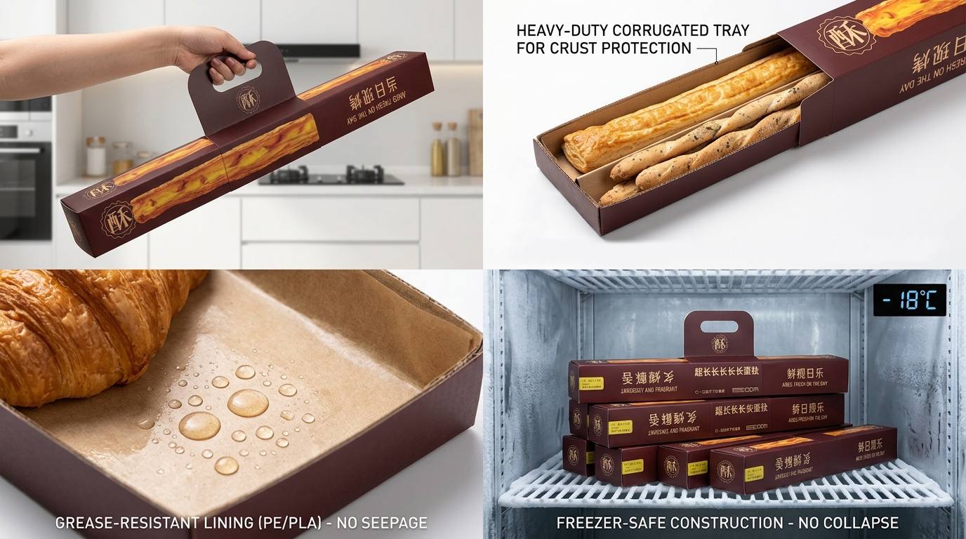 Custom Extra Long Bakery Boxes with Handle for Cakes4