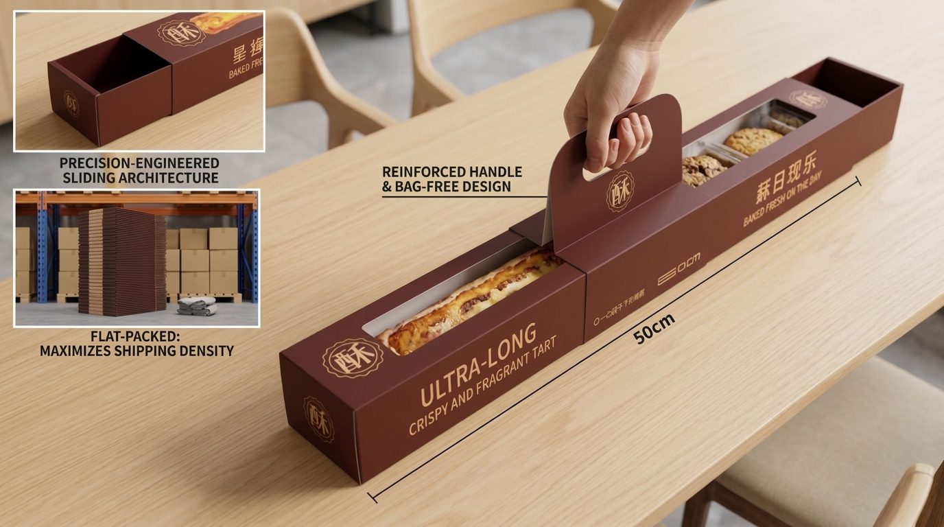 Custom Extra Long Bakery Boxes with Handle for Cakes5