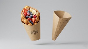 Custom Food Grade Street Snack Egg Waffle Holder Paper Packaging Crepe Cone Chip Egg Bubble Waffle Packaging Food Container Box (3)