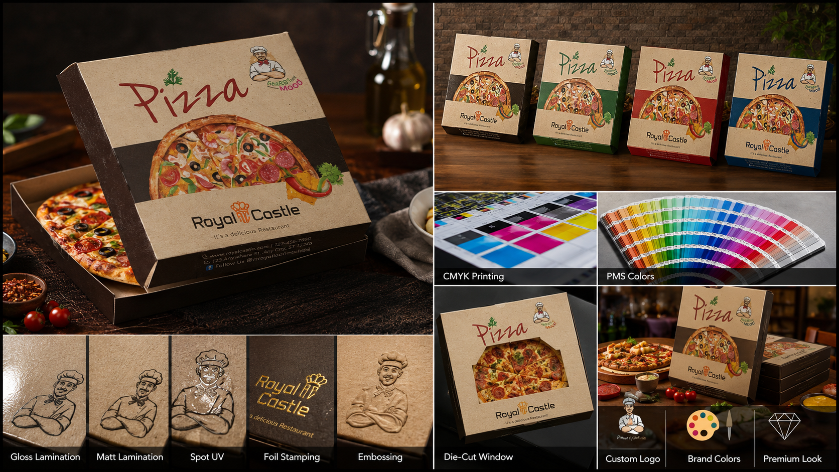 Custom Logo Pizza Boxes for Restaurants and Fast-Food Chains-2