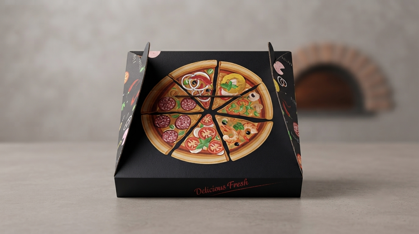 Custom Logo Pizza Boxes for Restaurants and Fast-Food Chains