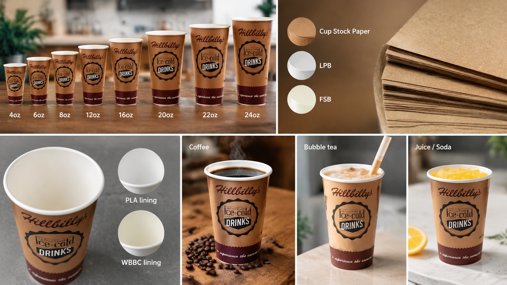 Custom Logo Printed Paper Coffee Cup Custom Single Wall for Hot and Cold Drinks Paper Cup-1