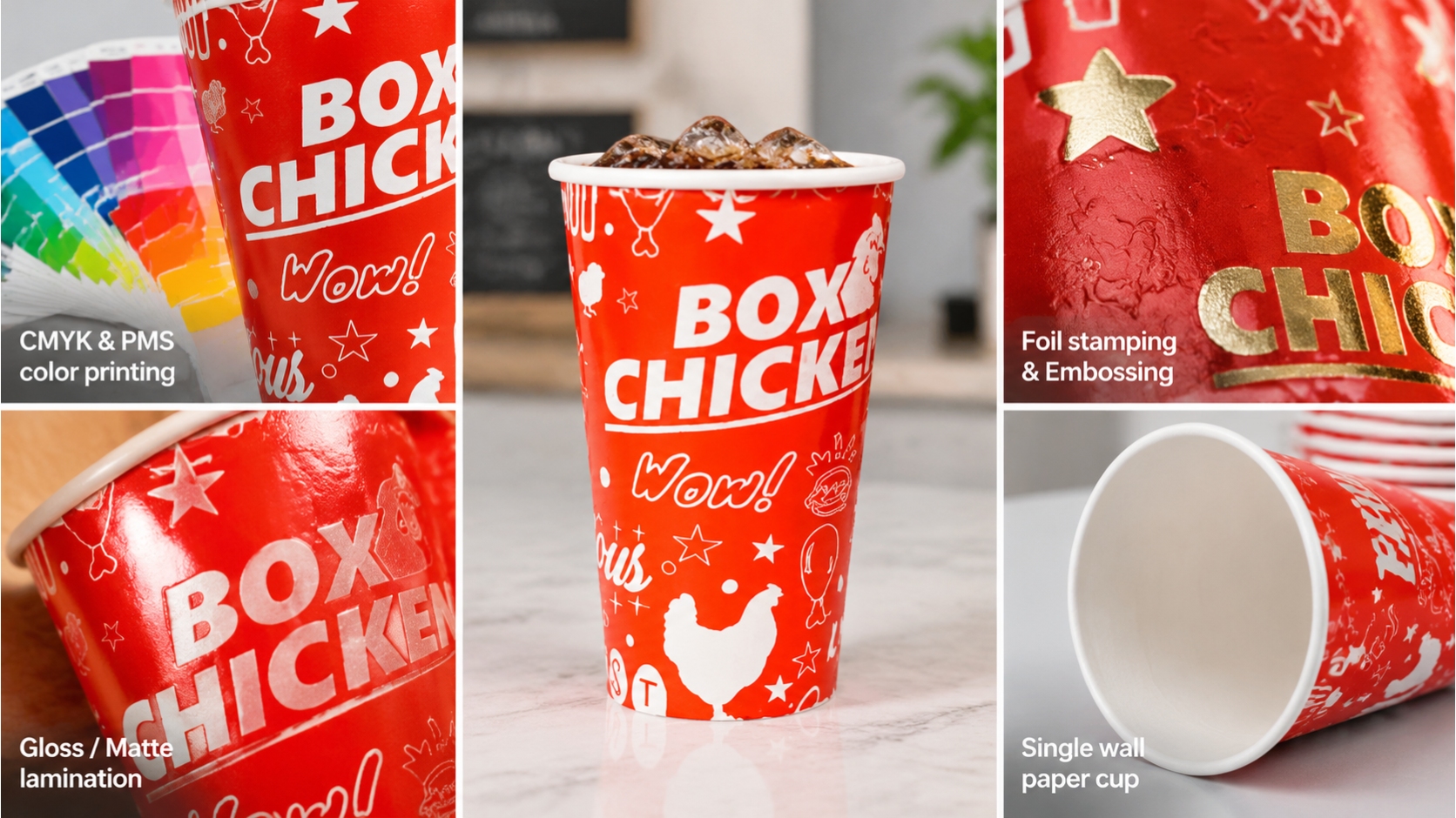 Custom Logo Printed Paper Coffee Cup Custom Single Wall for Hot and Cold Drinks Paper Cup-2