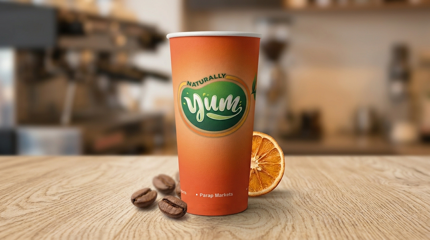 Custom Logo Printed Paper Coffee Cup Custom Single Wall for Hot and Cold Drinks Paper Cup