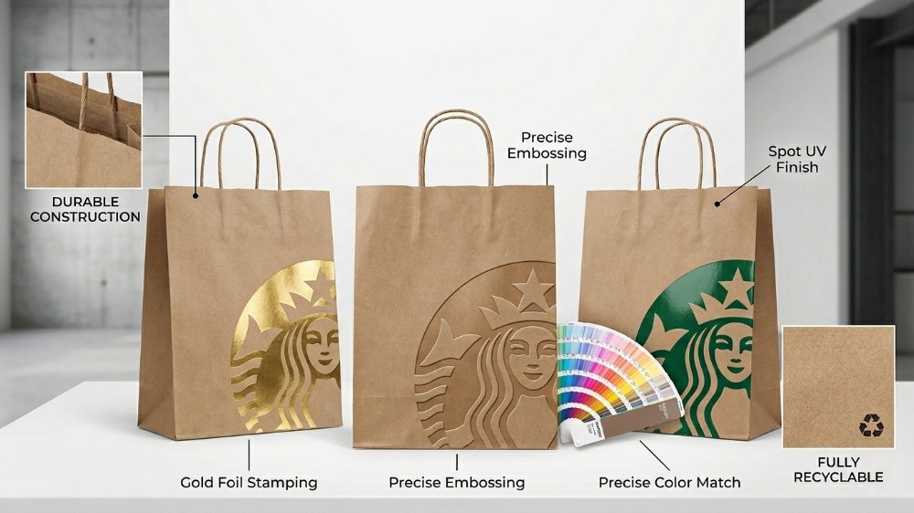 Custom Logo and Print Take Away Carry Out Bag Restaurant Fast Food Biodegradable Takeaway Kraft Paper Bag with Twisted Handle (2)
