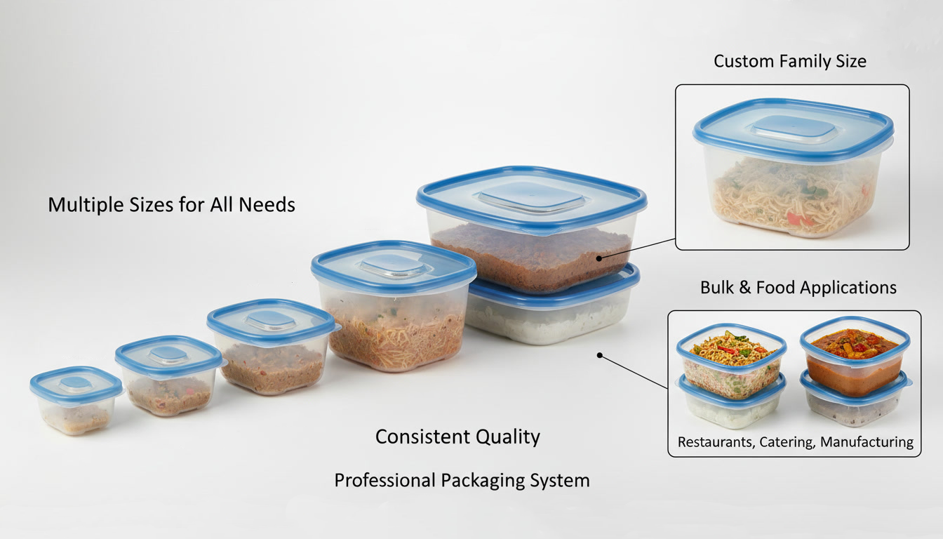 Custom PP Food Containers for Takeaway Meal Packaging