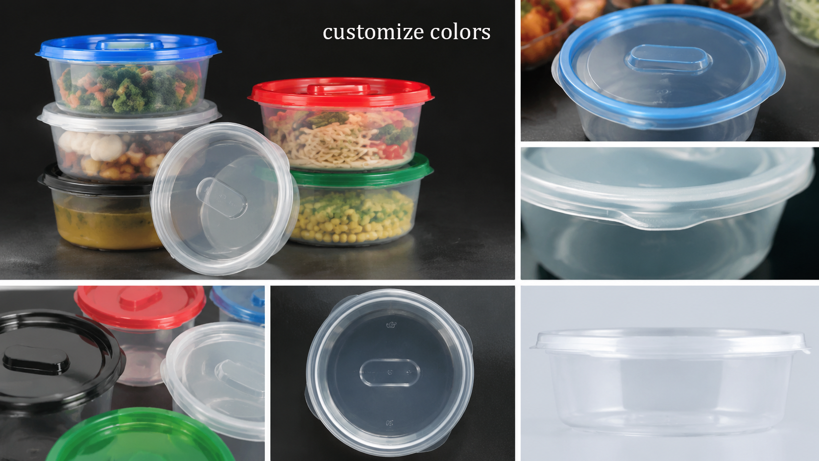 Custom PP Food Containers for Takeaway Meal Packaging
