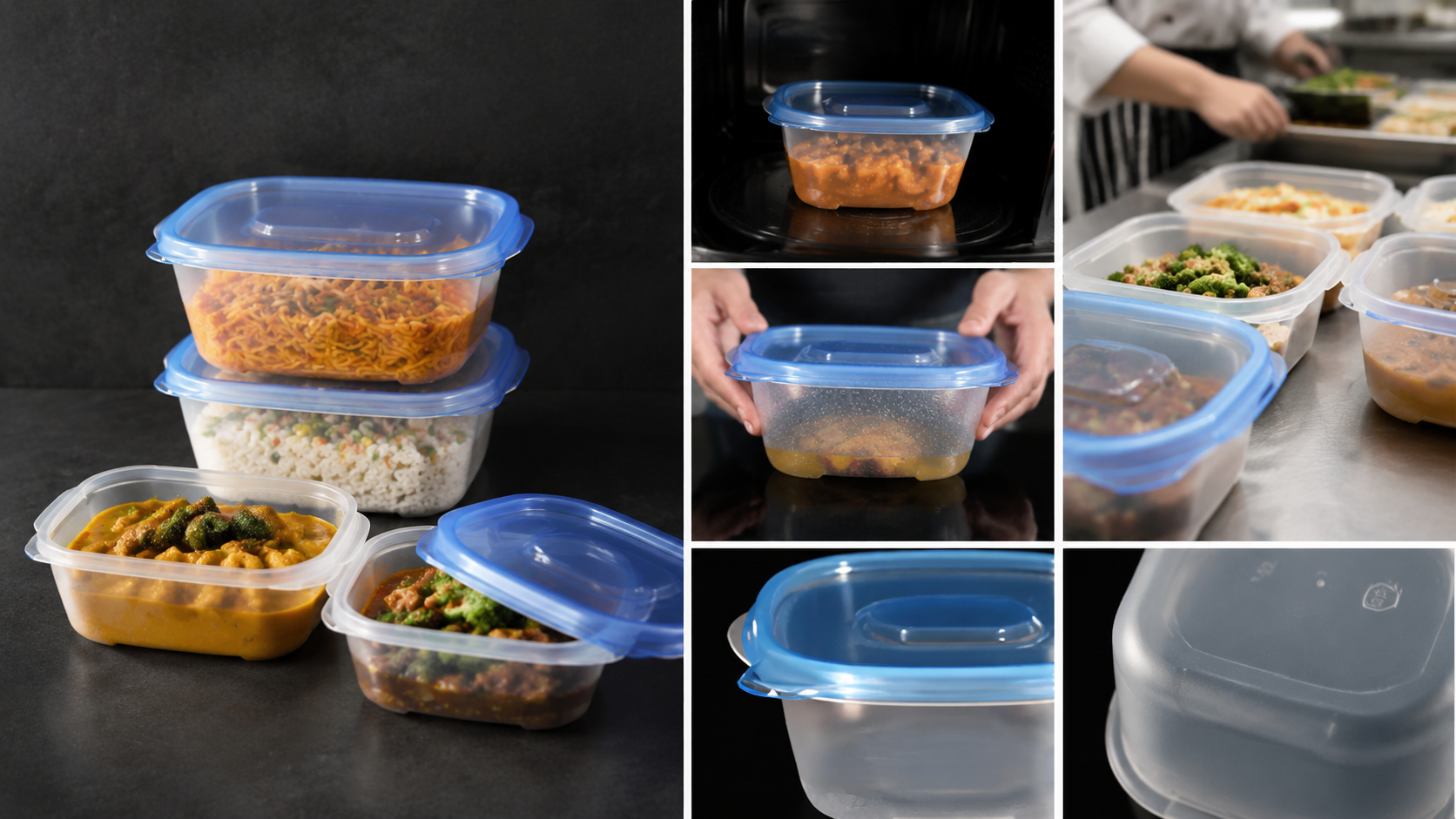 Custom PP Food Containers for Takeaway Meal Packaging