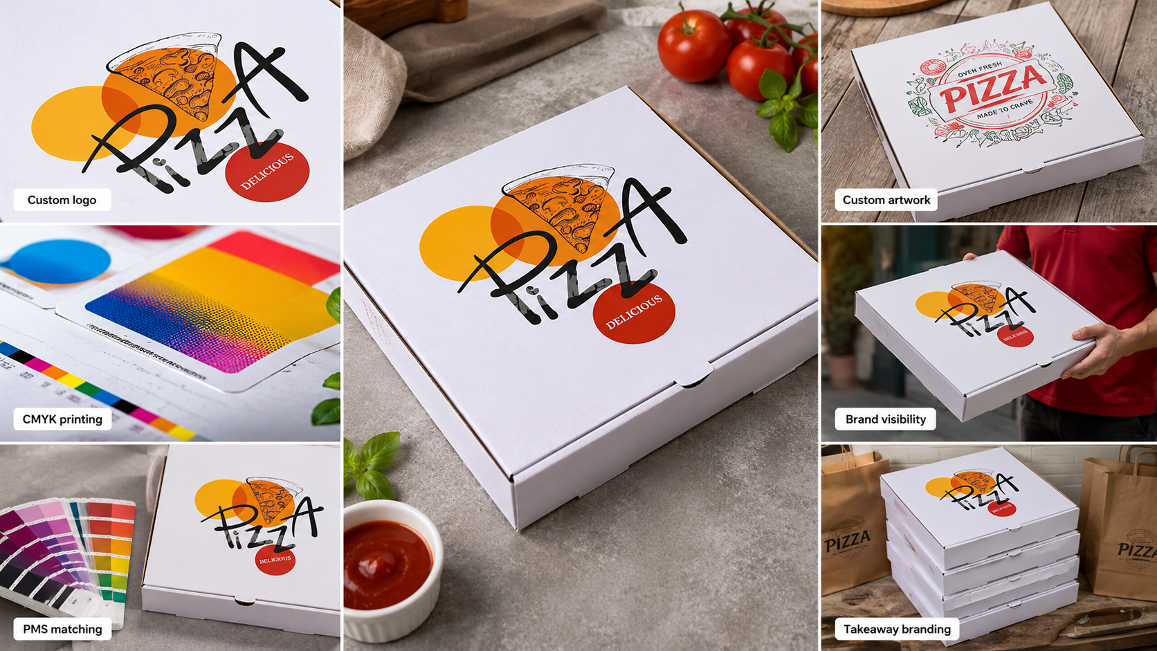 Custom Pizza Boxes with Logo for Instant Brand Recognition-1