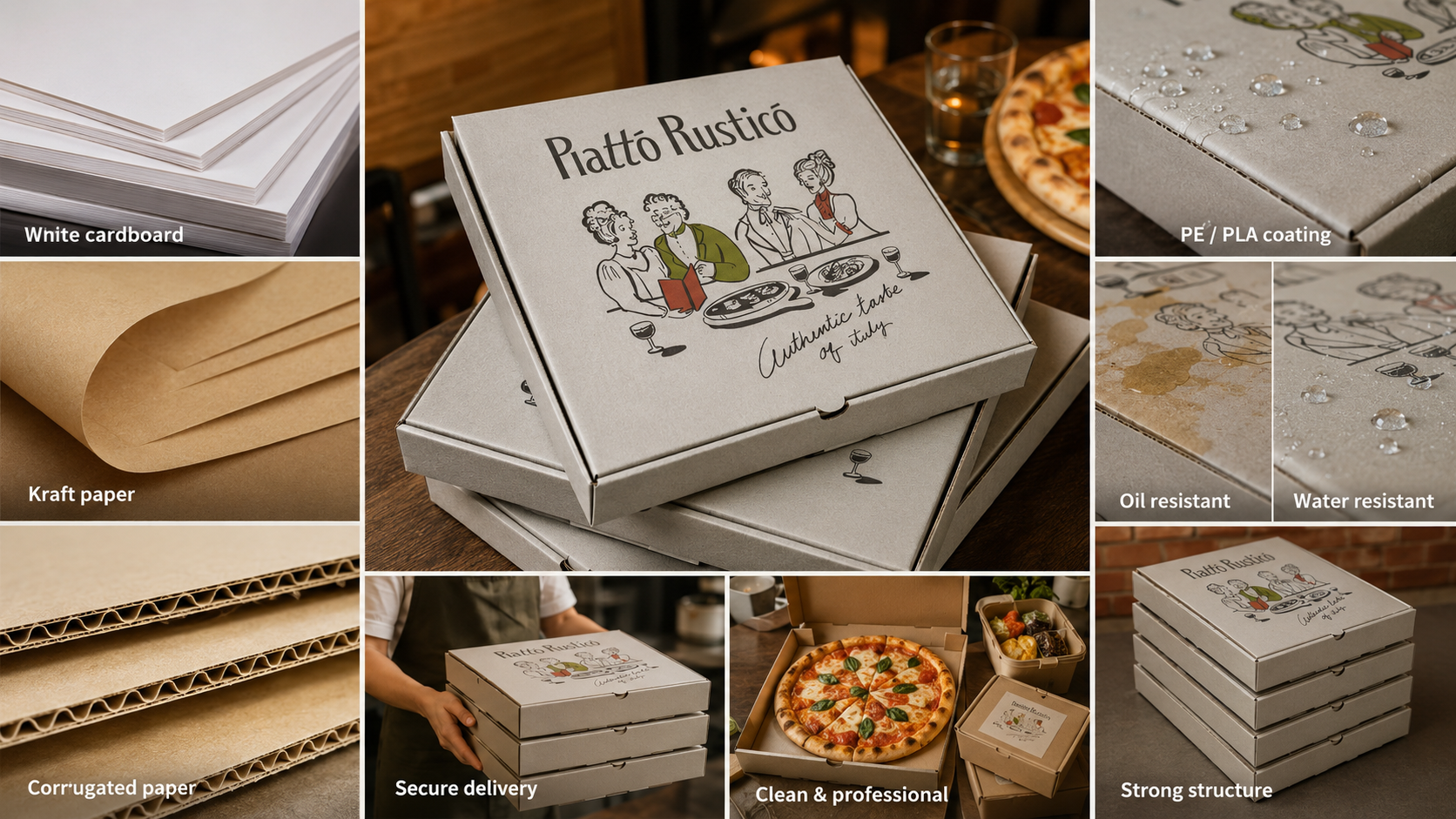 Custom Pizza Boxes with Logo for Instant Brand Recognition-2