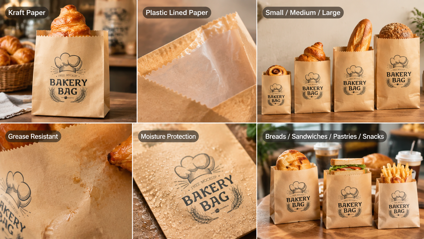 Custom Printed Bakery Bags for Takeaway and Retail-1