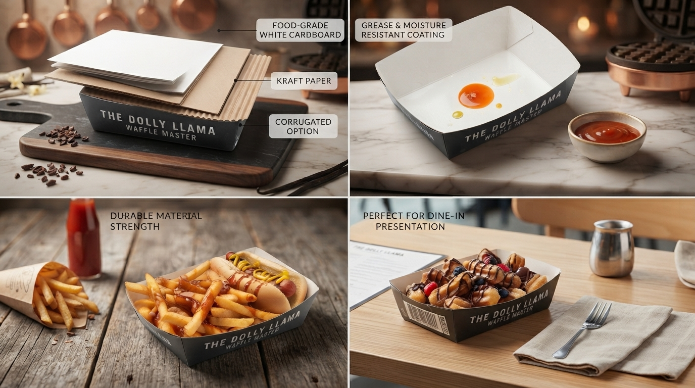 Custom Printed Food Boats for Fries, Hotdogs, and Street Food-1