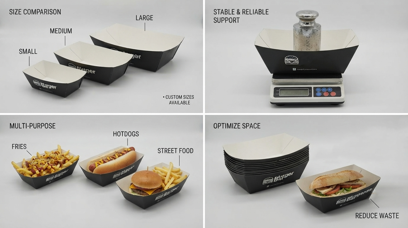 Custom Printed Food Boats for Fries, Hotdogs, and Street Food-3