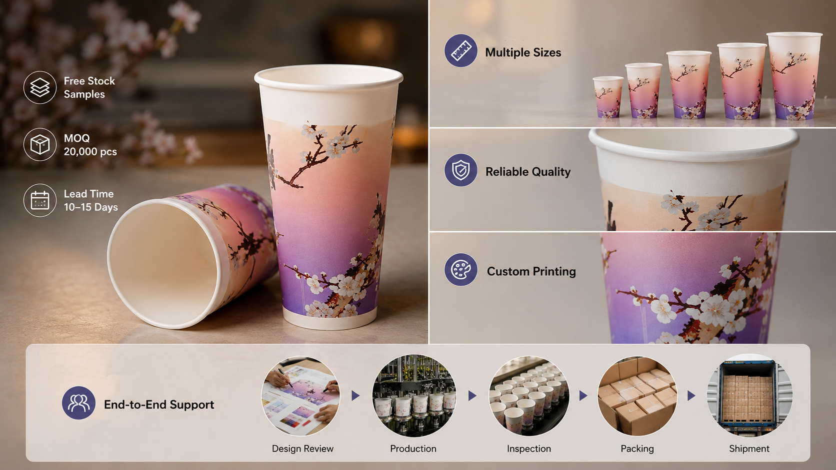 Custom Printed Paper Cups for Branding