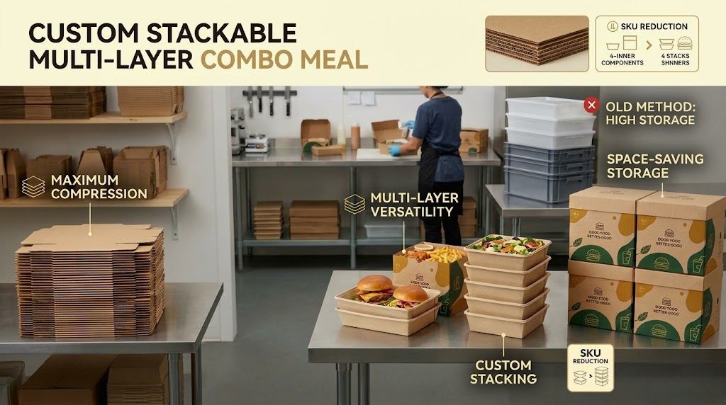 Custom Stackable Meal Box with Trays _ Eco Kraft Factory5