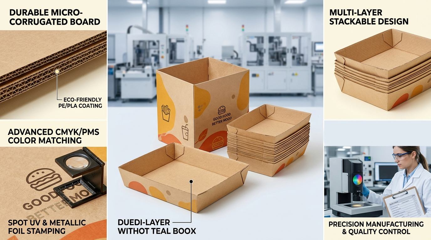 Custom Stackable Meal Box with Trays _ Eco Kraft Factory6