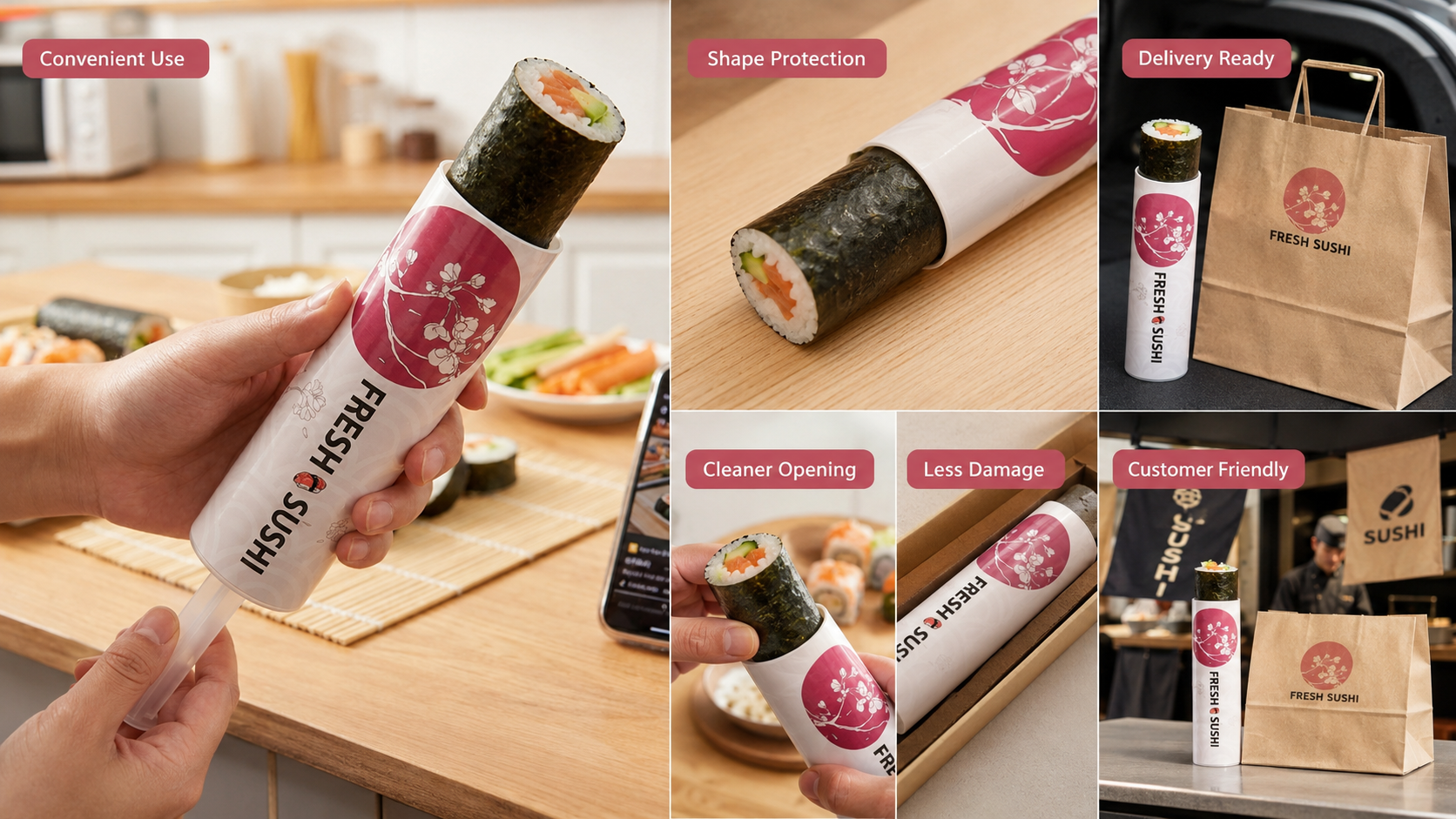Custom Sushi Tube Packaging for Restaurants & Wholesalers-3