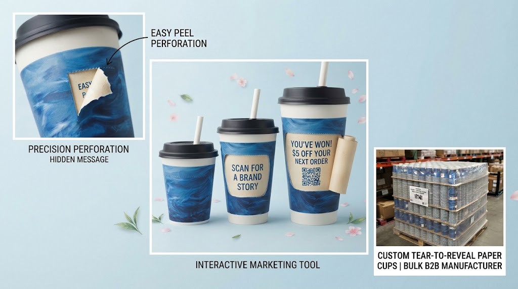 Custom Tear-to-Reveal Paper Cups _ Bulk B2B Manufacturer5