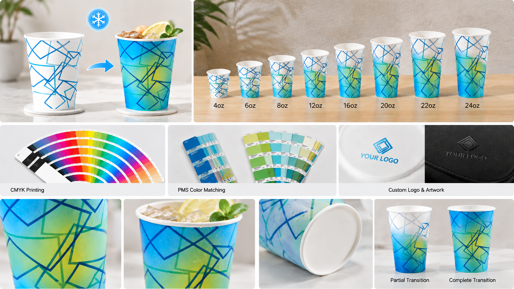 Custom Thermochromic Paper Cups for Beverage Brands