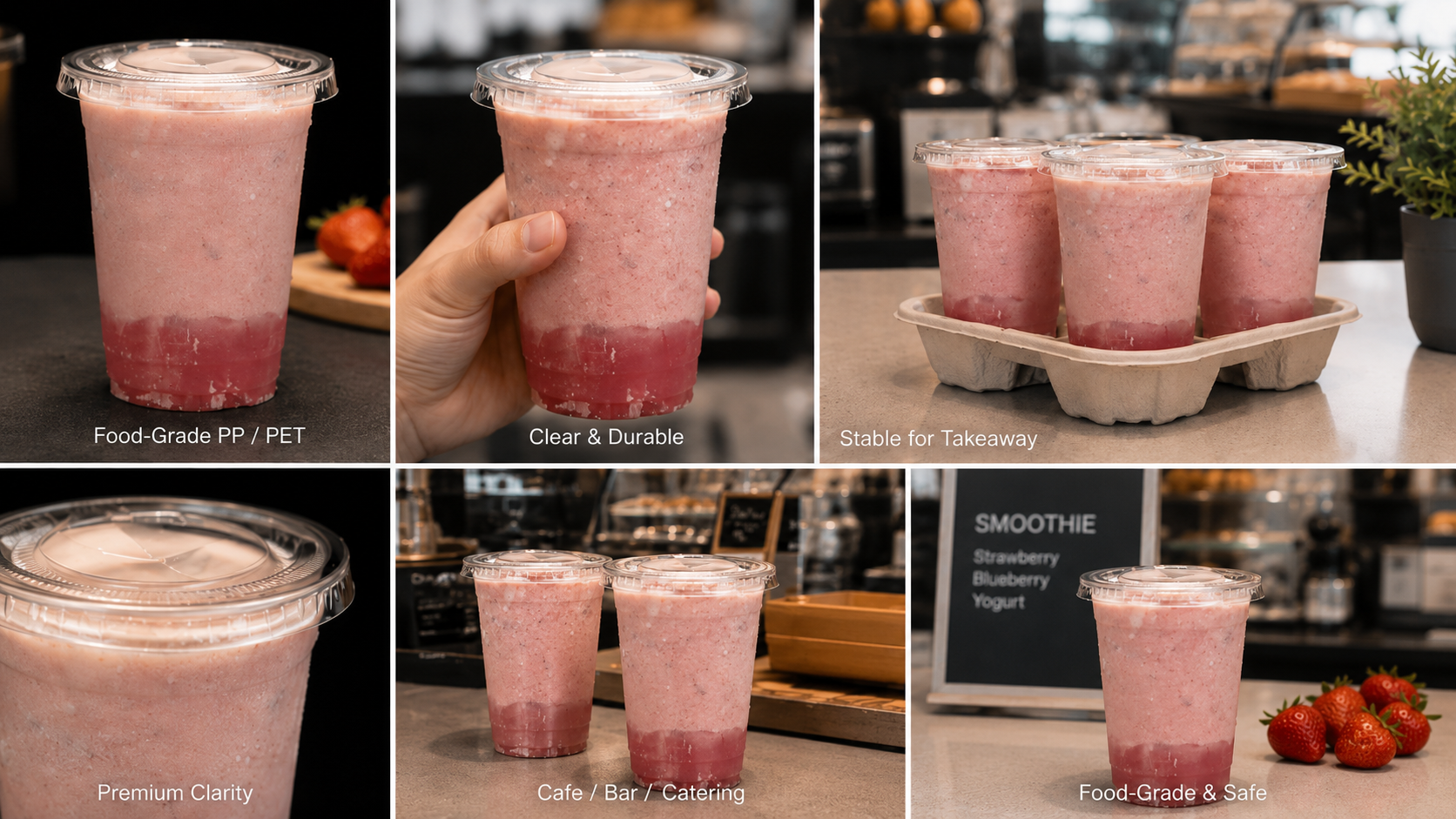 Custom Transparent Cup Disposable Smoothie Beer Wine Beverage Ice Cold Drink To Go Plastic Cup-2