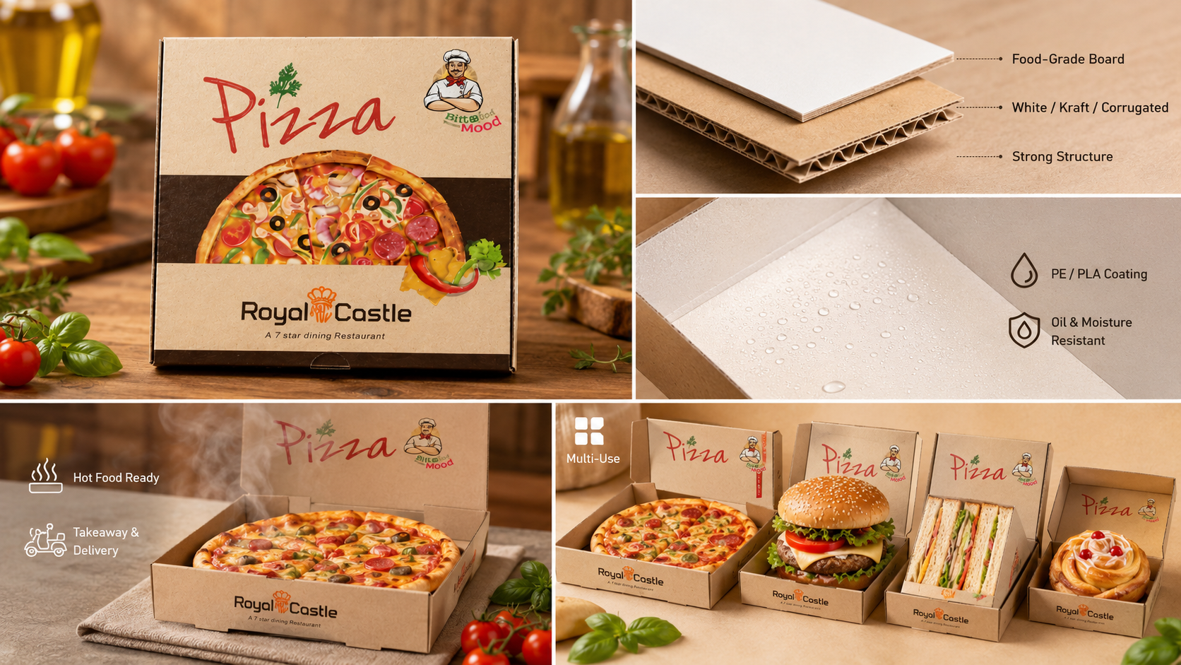 Customizable Pizza Boxes with Flexible Size and Design Options-2