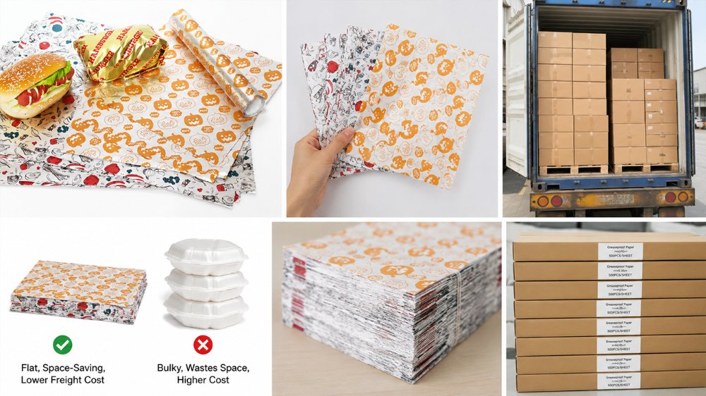 Customized Aluminum Foil Laminated Greaseproof Food Grade Paper Wrap Deli Mexico Burrito Tacos Burger Wrapping Paper Roll (4)