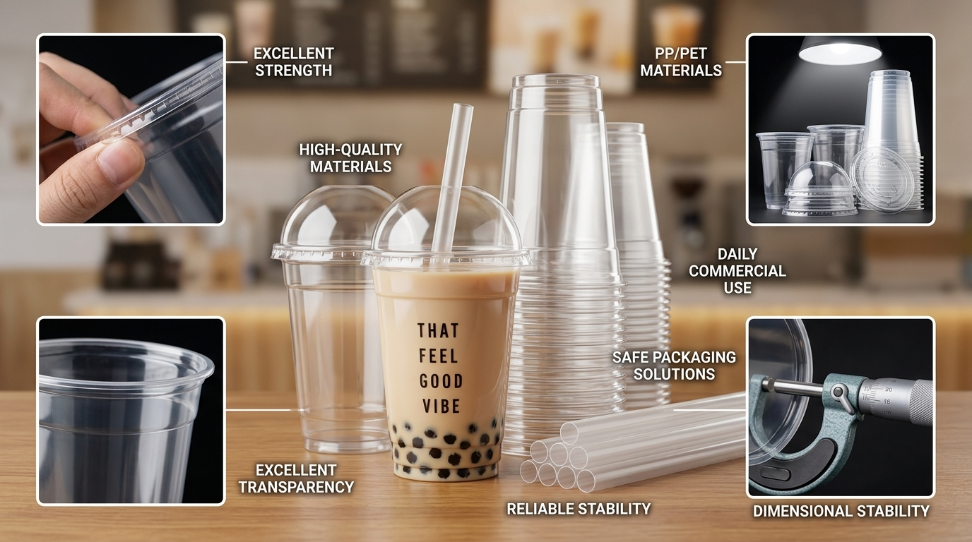 Disposable Boba Cups and Straws for Vibrant Branding