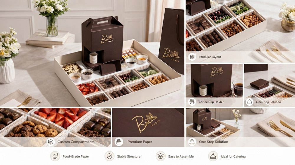 Eco-Friendly Custom Dessert & Coffee Catering Packaging Sets (2)