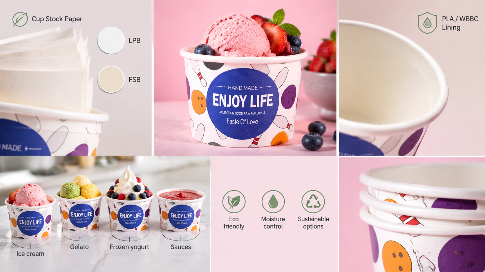 Eco-Friendly Custom Ice Cream Paper Cups-1