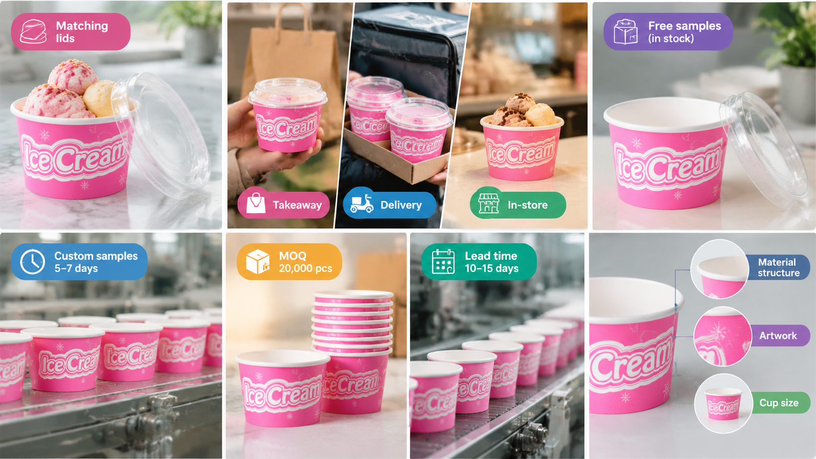 Eco-Friendly Custom Ice Cream Paper Cups-3