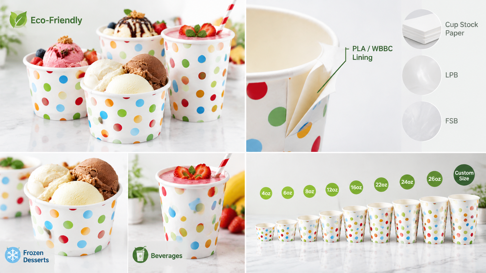 Eco-Friendly Ice Cream Smoothie Paper Cups-1